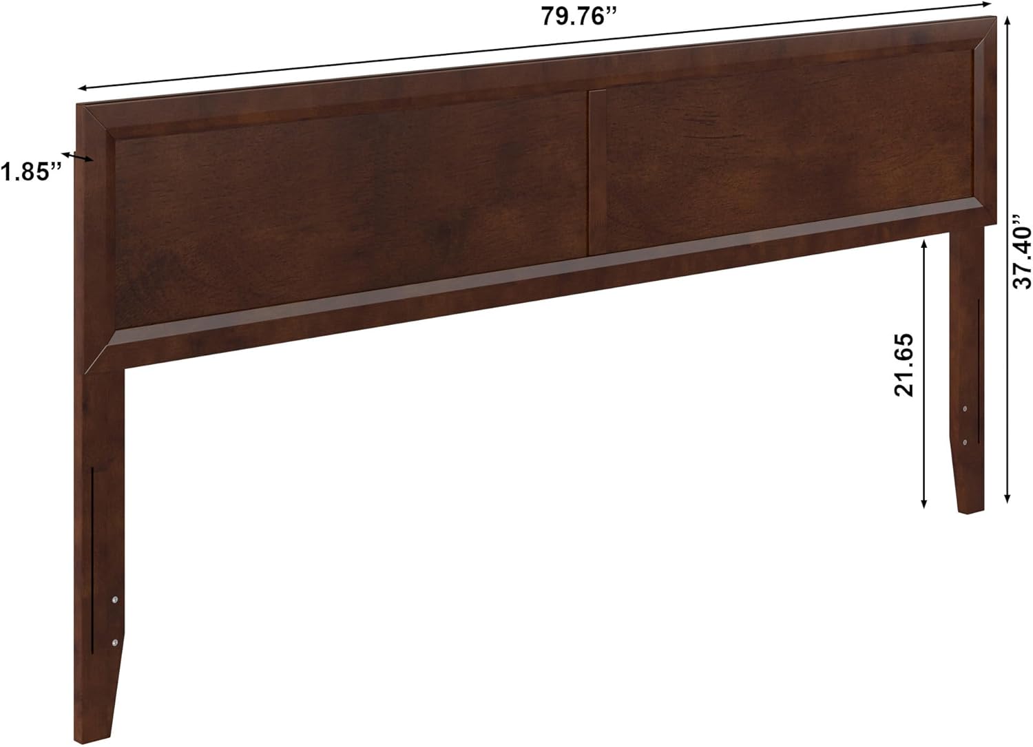 AFI, Sophia Adjustable Modern King Wood Headboard, Walnut