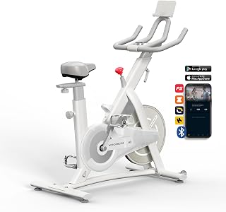 Wonder Core Exercise Bike, Wondercise Bike - 32-Level Magnetic Resistance Stationary Bike for Home Gym, Indoor Cycling with 13.2lbs Flywheel, Exclusive App, Tablet Holder, Adjustable Seat/Handlebars