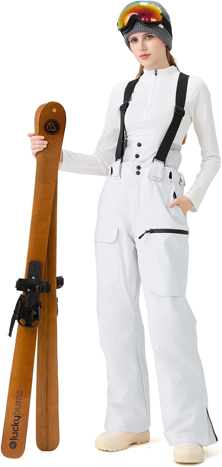 WOWULOVELY Womens Ski Pants Men Snowboard Pants Baggy Snow Bibs Pants Overall Waterproof Windproof Insulated Winter Sports