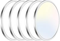 Vista 49 de Paquete de 2 lámparas de techo LED de montaje empotrado, color negro, 12 pulgadas, 28 vatios, regulable y 3000K-4500K-6000K, lámpara de techo de 3