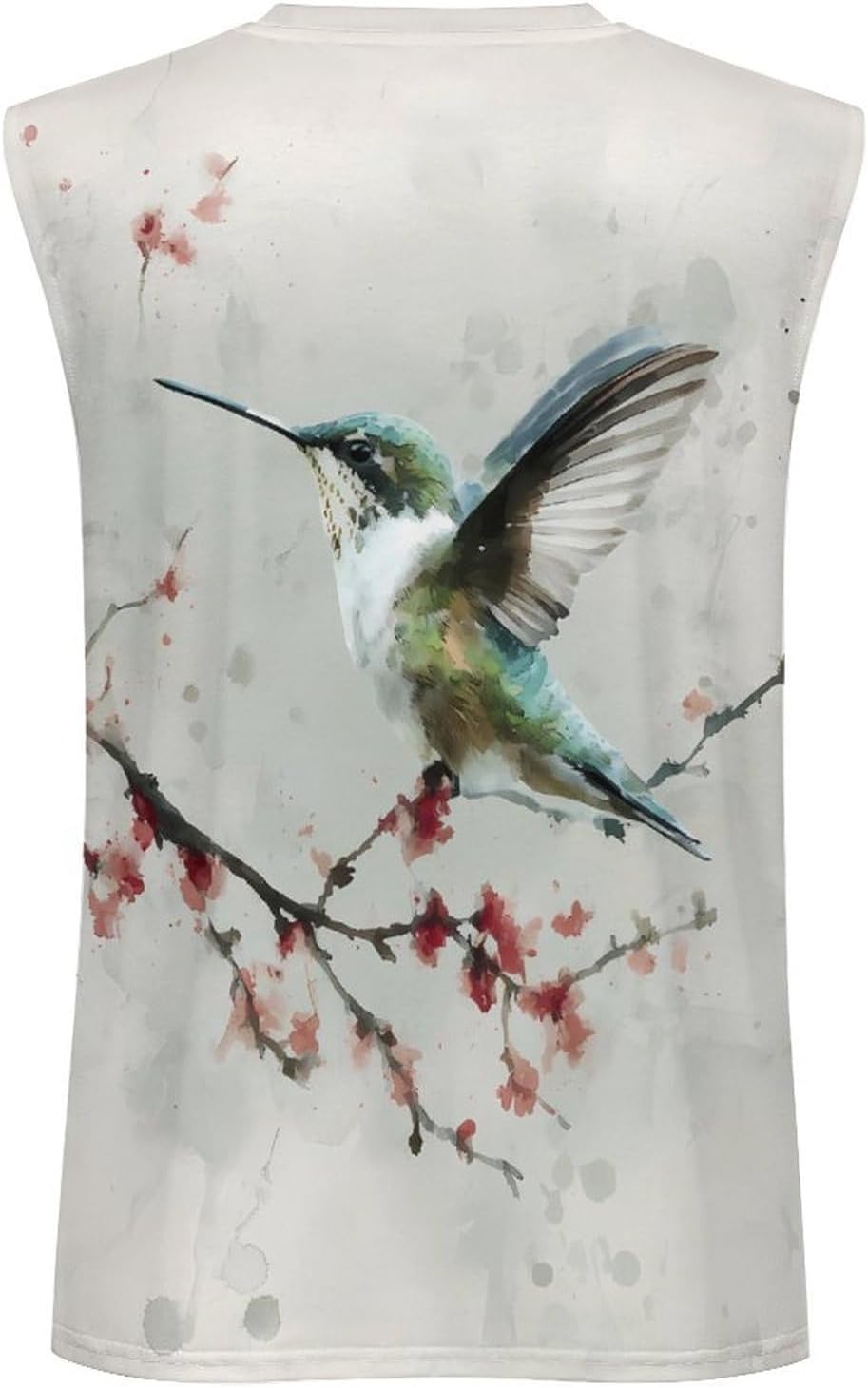 Hummingbird Branch Men's Sleeveless Shirt Small