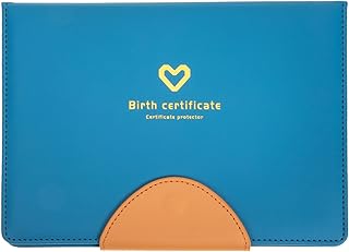 Birth Certificate Cover Leather Cover for Baby Birth Document Certificate Protector Document Organizer Certificate Holders Leather Cover Case Hospital Report Holder Leather Case