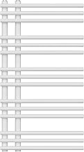Kudu | Radiator | Water Towel Racks | Maximum Efficiency | Measures 90 x 50 cm | Keeps Towels Dry & Warm | Modern Design | Sturdy Steel Towel Rail | Easy Use | White