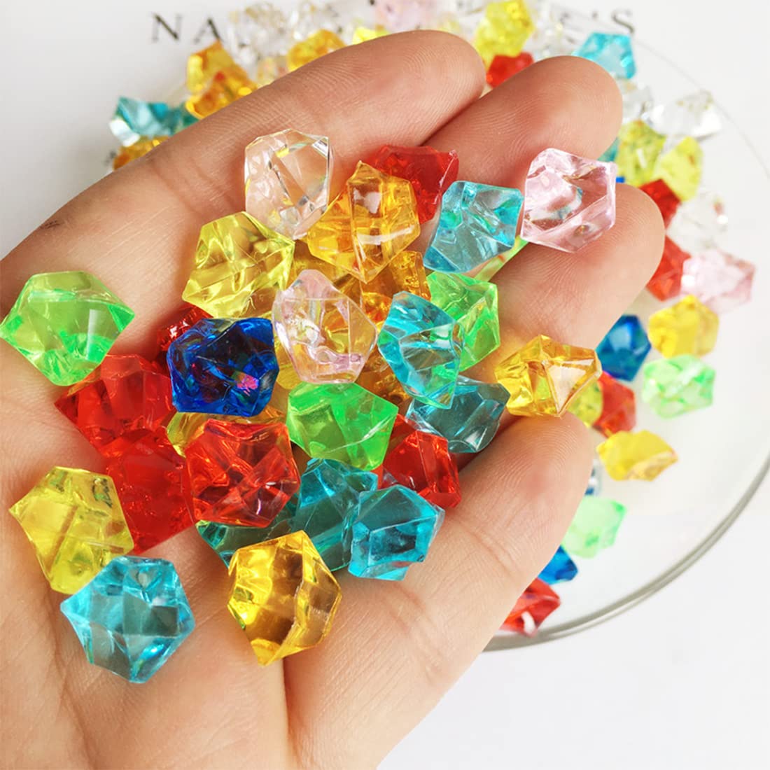 100 Gemme Acriliche Diamante 20mm - Cristalli Decorativi Colorati Per Vasi, Matrimoni, Eventi (Mix Colori) - Foto 7