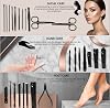 Set de manicura profesional MINKINH - kit de cortaúñas de 26 piezas, marrón | Kit de manicura de acero inoxidable, herramientas para cuidado de uñas con estuche de viaje para hombres y mujeres, cuidado de manos y pies, regalo para familiares y amigos 7