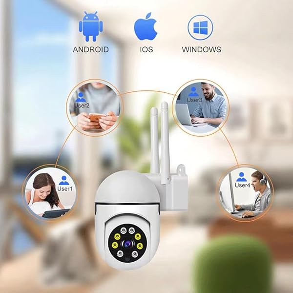 1080P Outdoor Wired Pan/Tilt Security Wi-Fi Camera, 360° View, Motion Tracking, Works with Alexa & Google Home, Night Vision, Free AI Detection, Cloud & SD Card Storage - 3