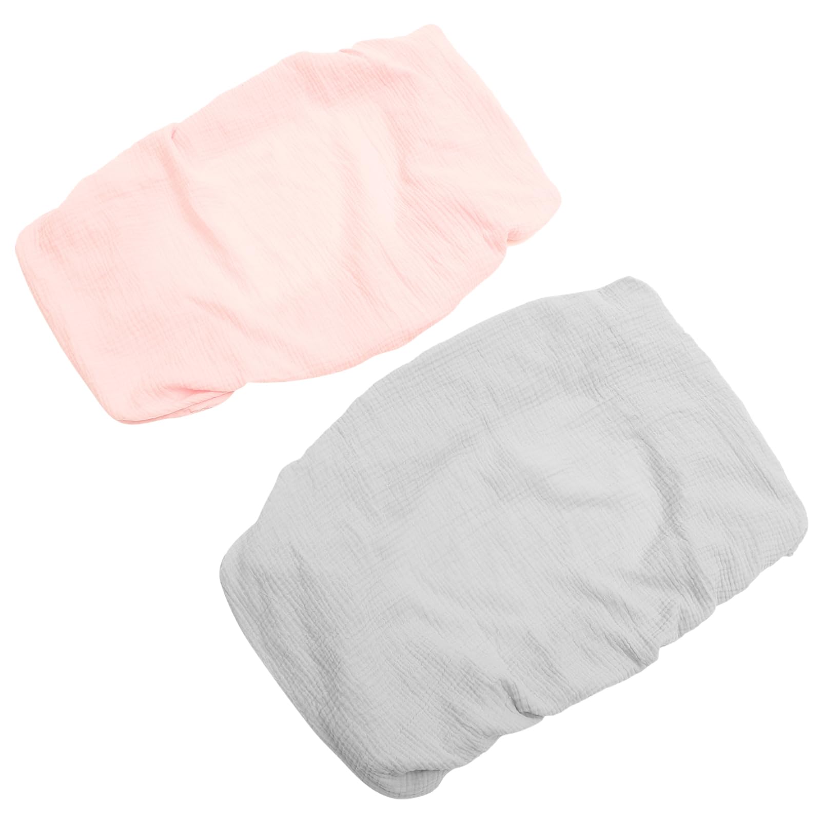 Toyvian Lenzuolo Copri Fasciatoio Lavabile Elastico per Ragazzo Ragazza, Fodera Traspirante per Cambio Pannolino, 2 Pezzi (rosa Chiaro + Grigio), Adatto alla Maggior dei Fasciatoi