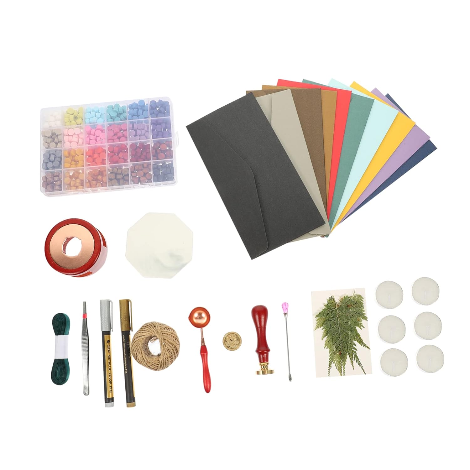 DOITOOL 1set Wax Seal Stamp Kit Wax Seal Kit for Scrapbooking Letter Sealing for Invitations and Crafts