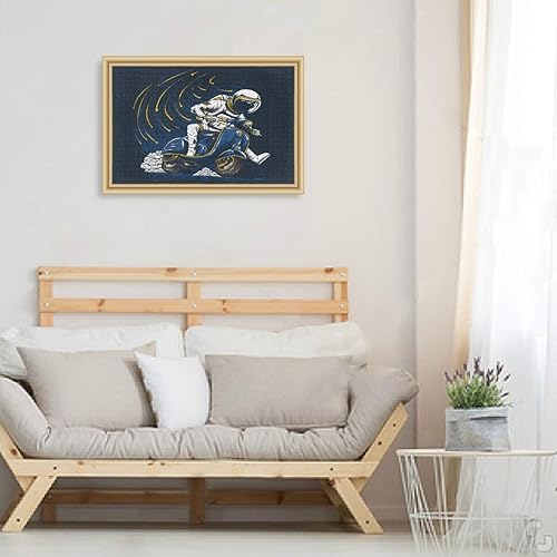 Vista 5 de Jigsaw Puzzles for Adults Kids - Astronauta Riding Motorcycle Puzzle Adult Adults for Puzzles 500 Piece Large Puzzle for Puzzles Toys