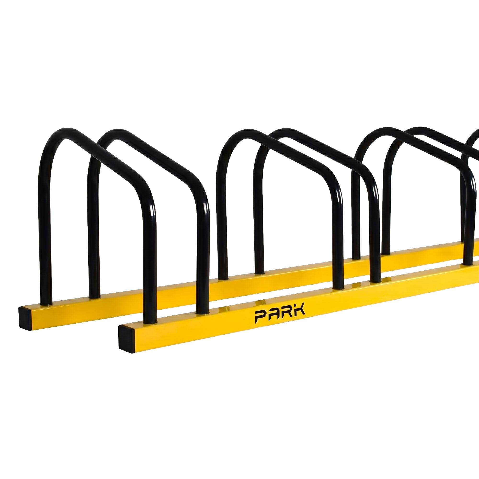 BOUDECH Rastrelliera Cavalletto Fermabici Modulare 5 in 1 in Acciaio Antiruggine con meccanismo di fissaggio al suolo ideale per parcheggiare fino a 5 biciclette in parco, strade private o garage.