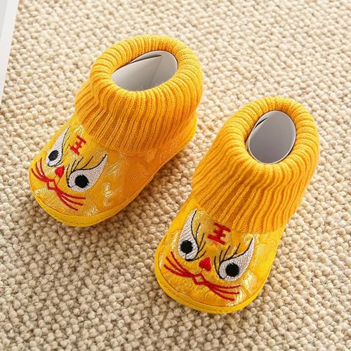 Cartoon Tiger Embroidery Shoes Toddler Soft Soled First Walkers Casual Sneakers3
