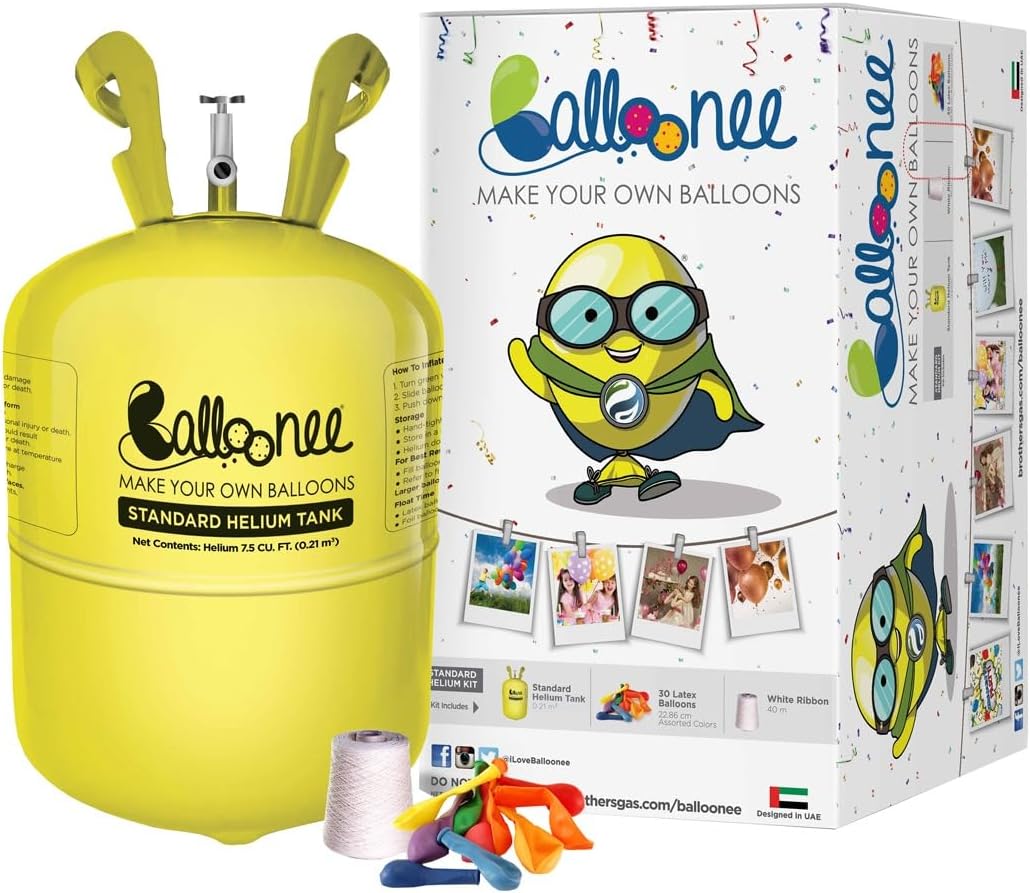 Balloonee Standard Disposable Helium Party Kit
