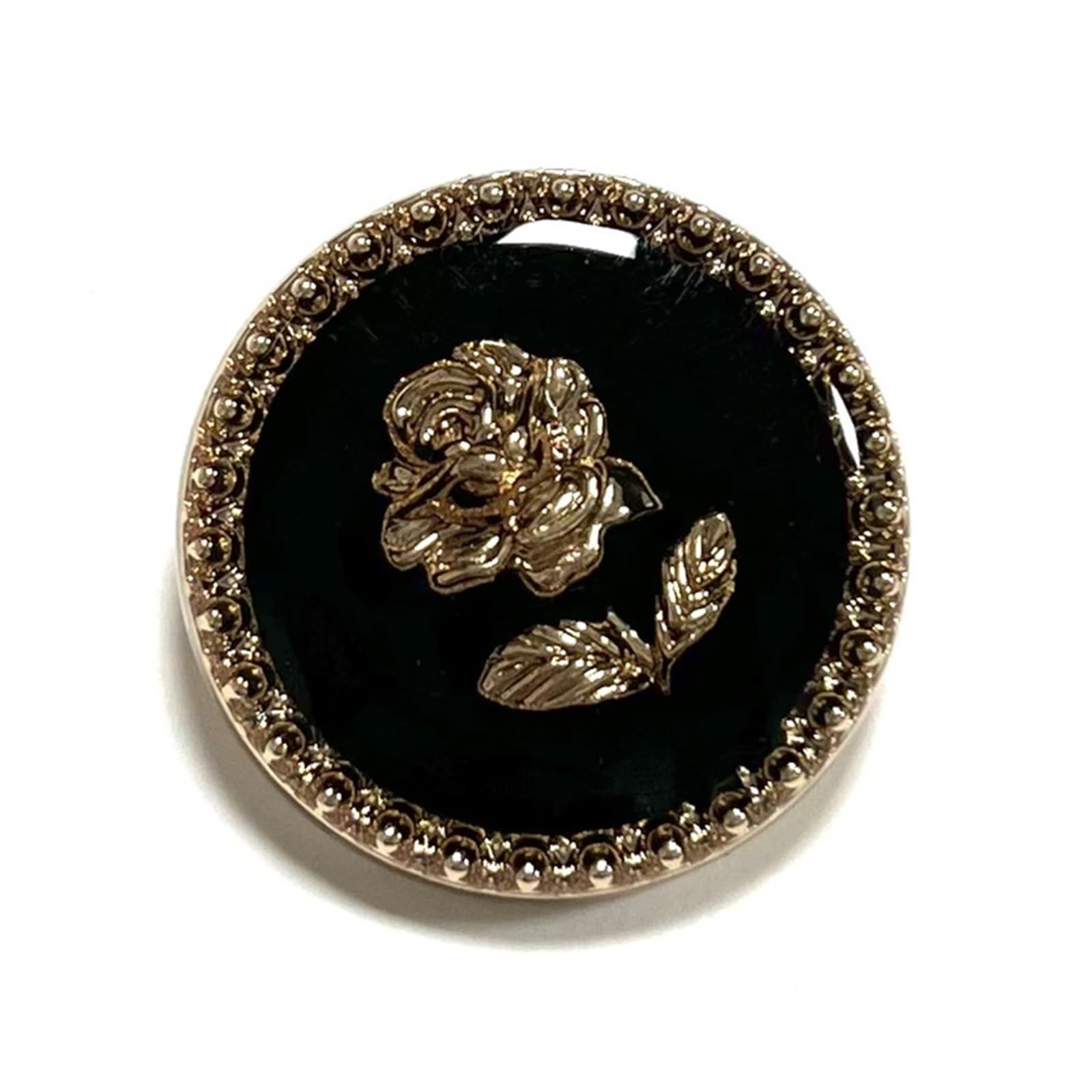 Botones 10pcs Rose Metal Button