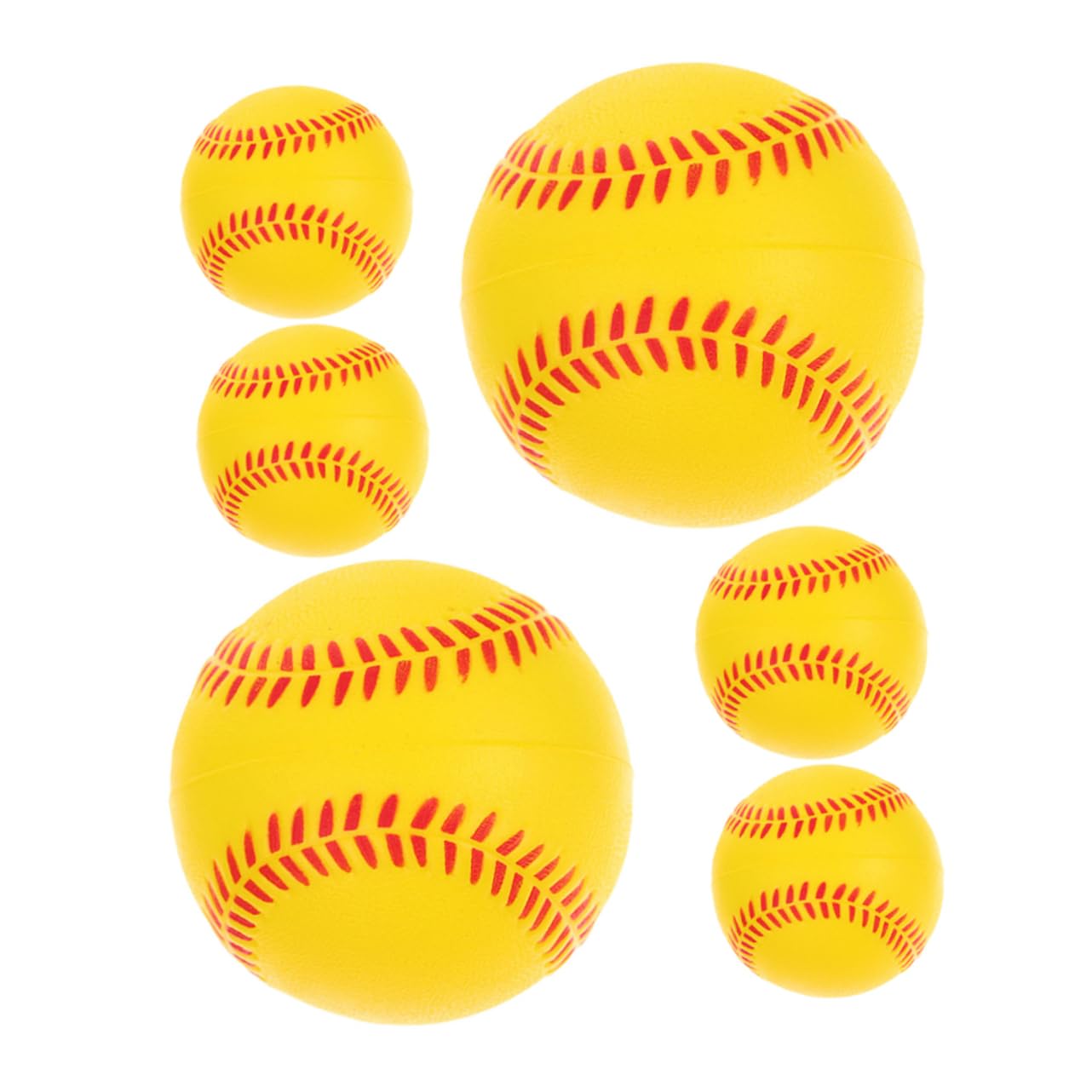 balacoo Softball Training Balls 6 Pack Soft Foam Baseballs Safe for Boys and Girls Teens Foam Softball Replacement Balls