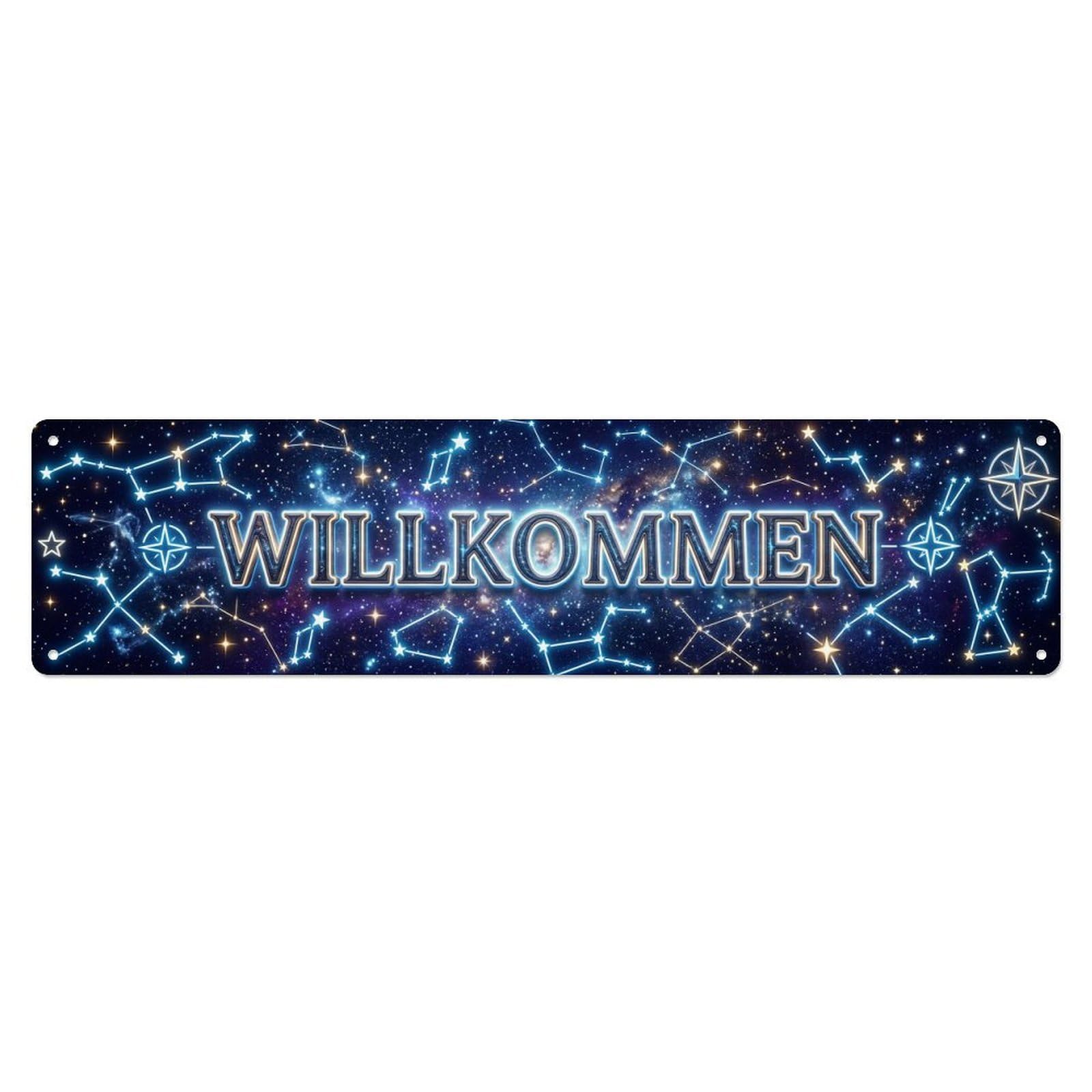 Neon Constellation Star Map Welcome Metal Tin Sign