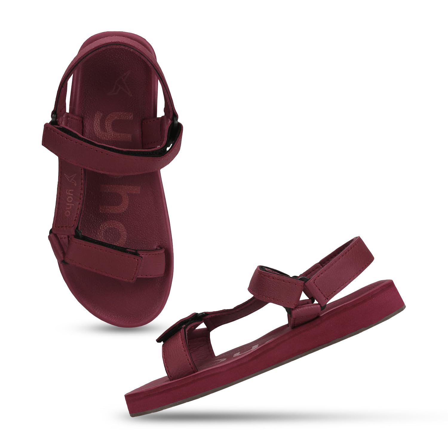 yoho EVA Sandals for Women | EVA sole | Comfortable cushioned sole with TPR base | Lightweight | Soft skin friendly straps | Adjustable straps | Velcro closure | Vibrant colour options-picture-15