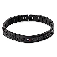 Tommy Hilfiger Jewelry Bracciale a Maglie da Uomo in Acciaio Inossidabile