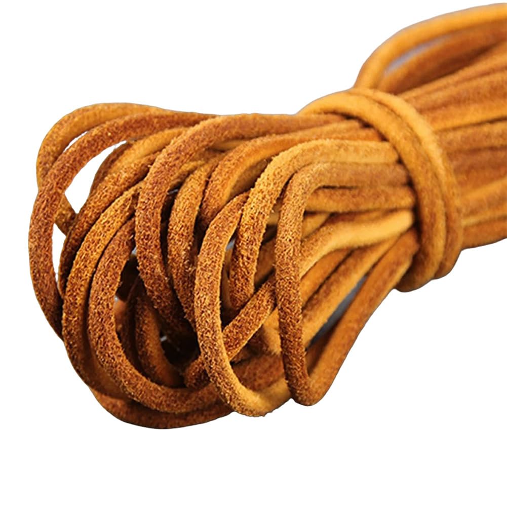 Cordón de piel sintética amarillo de 2 m para diseñar tus propias pulseras y manualidades boho