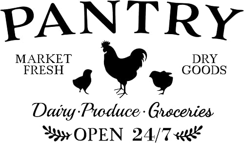 SUPERDANT Pegatinas de pared para habitación de despensa, mercado de productos secos, decoración de pared fresca, calcomanía de puerta de vidrio