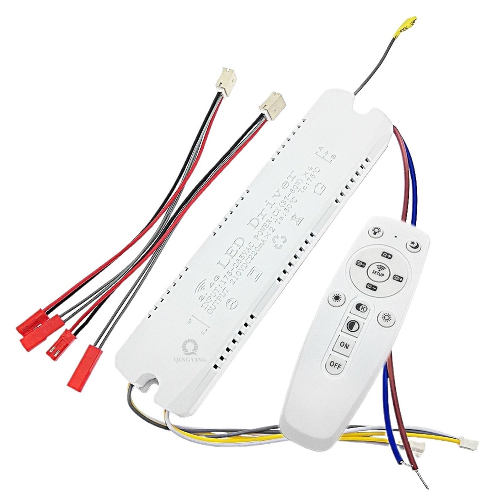 1-2 sztuk 2.4G Sterownik LED 37-60Wx4 240W DC110-210V Pilot i Aplikacja Podwójny Kolor Ściemnianie Inteligentne Zmienne