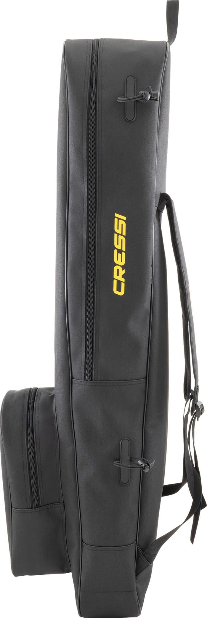 Cressi Helios Fins Backpack Sac à Dos Apnée Pêche sous Marine Plongée avec Tuba 60 L Noir/Jaune
