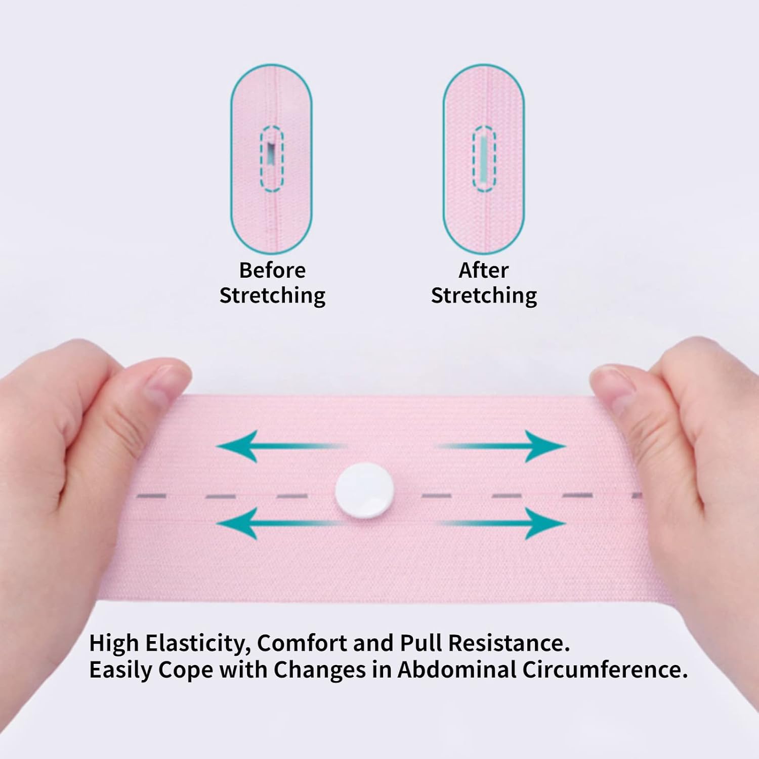 Zetiling Band for Pregnancy Support, 2Pcs Fetal Heart Monitoring Belt Fetal Tape Fetal Heart Monitoring Bandage Belt with Snaps Design for Pregnant Women Use