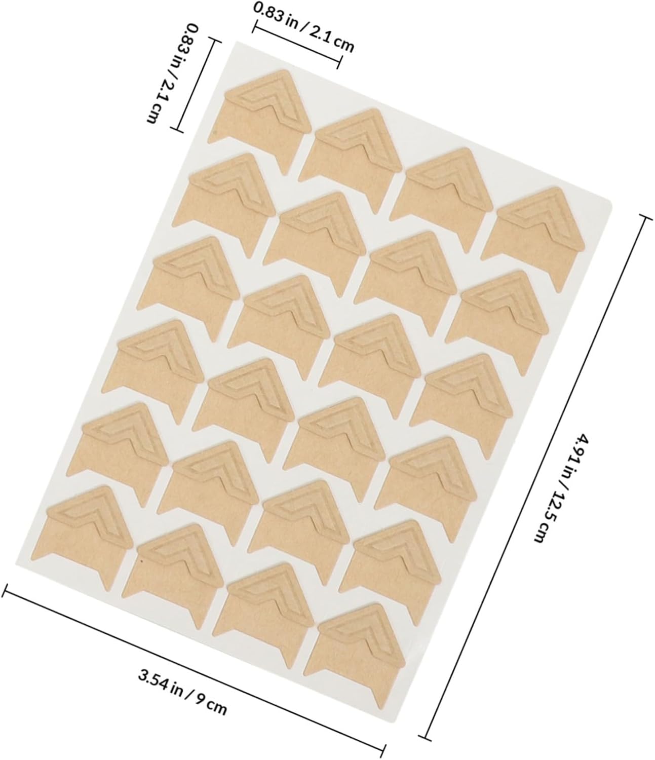 ABOOFAN 10 Sheets Self-Adhesive Photo Corner Stickers for Albums and Journals DIY Photo Corner Mounts Made of Paper Temporary or Permanent Use