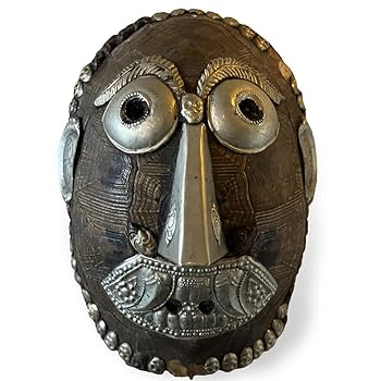 Amazon.co.jp: アンティーク チベット チベタン スカルお面検