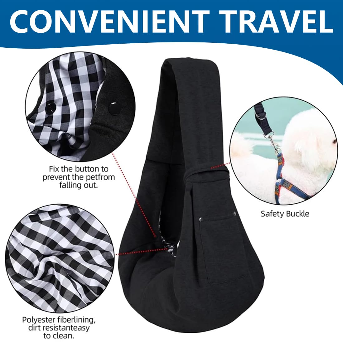 EIHI 1 Pezzo Trasportino per cani, Borsa per cani, Marsupio per cani, Zaino trasportino cane per Cane/Gatto 15 KG