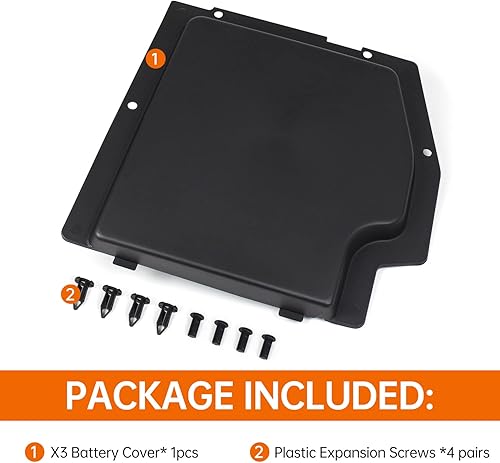Miniatura 5 de Kit de cubierta de batería X3 compatible con Can Am Maverick X3 MAX 2017-2024 Todos los modelos Accesorios Placa de cubierta de batería de plástico