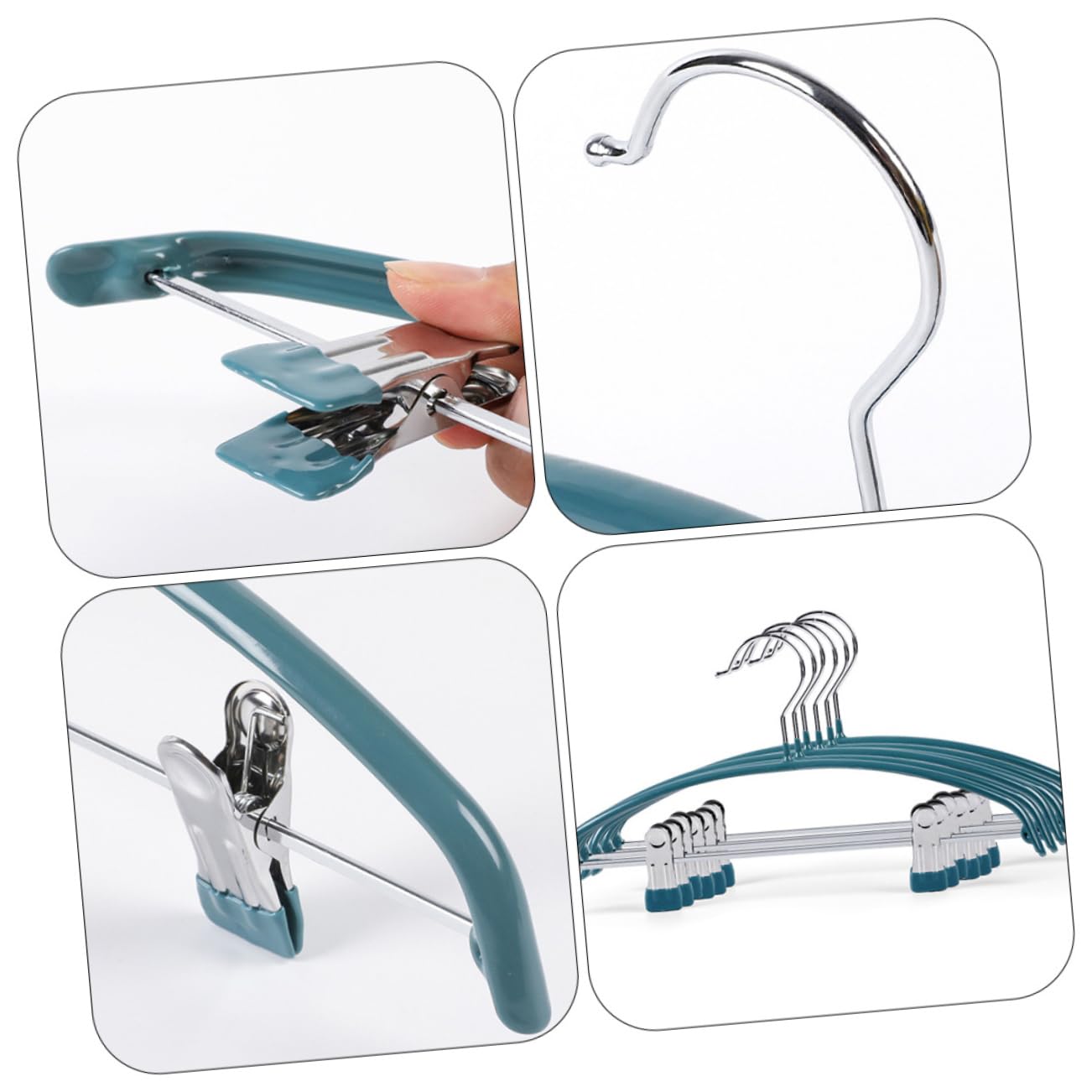 Ciieeo 5 pezzi Grucce Antiscivolo Semi per Adulti Appendini Pratici per Gonne e Pantaloni Design Resistente Allacqua e Vento per Armadio
