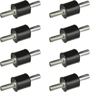 8PCS M3 Rubber Vibration Isolator 8 x 8mm (DxL) Rubber Shock Absorber, Anti Vibration Isolation Mounts with Studs for Mini Split Heat/Water Pumps, Diesel Engines, Harvester, Generator