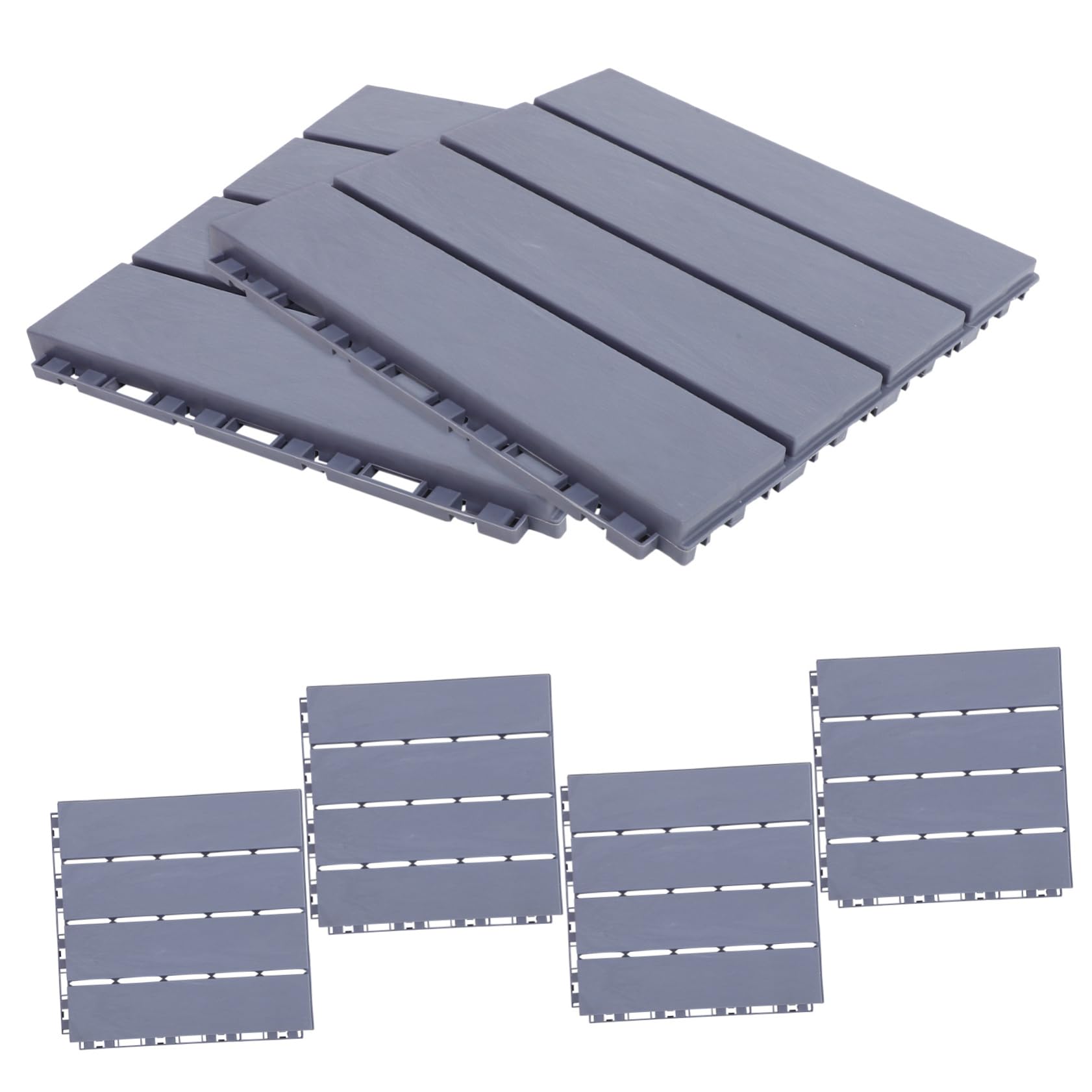 NUOBESTY 6 Baldosas de Suelo Diseño Antideslizante de Patio de Pp de Patio y Fácil Instalación para Terraza y Baño Exterior