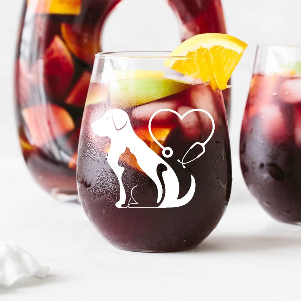 AGMDESIGN Funny Good Day Bad Day Don't Even Ask Veterinarian Wine Glass Gift Box, Double sided Wine Glass, Gift for Veterinarian Assistant Veterinary Technician Coworkers Animal Lover Graduation - Image 4