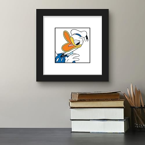 Miniatura 4 de Trends International Gallery Pops Disney Mickey and Friends - Arte de pared de Donald Duck Expressions Laughing, versión enmarcada negra, 12 x 12