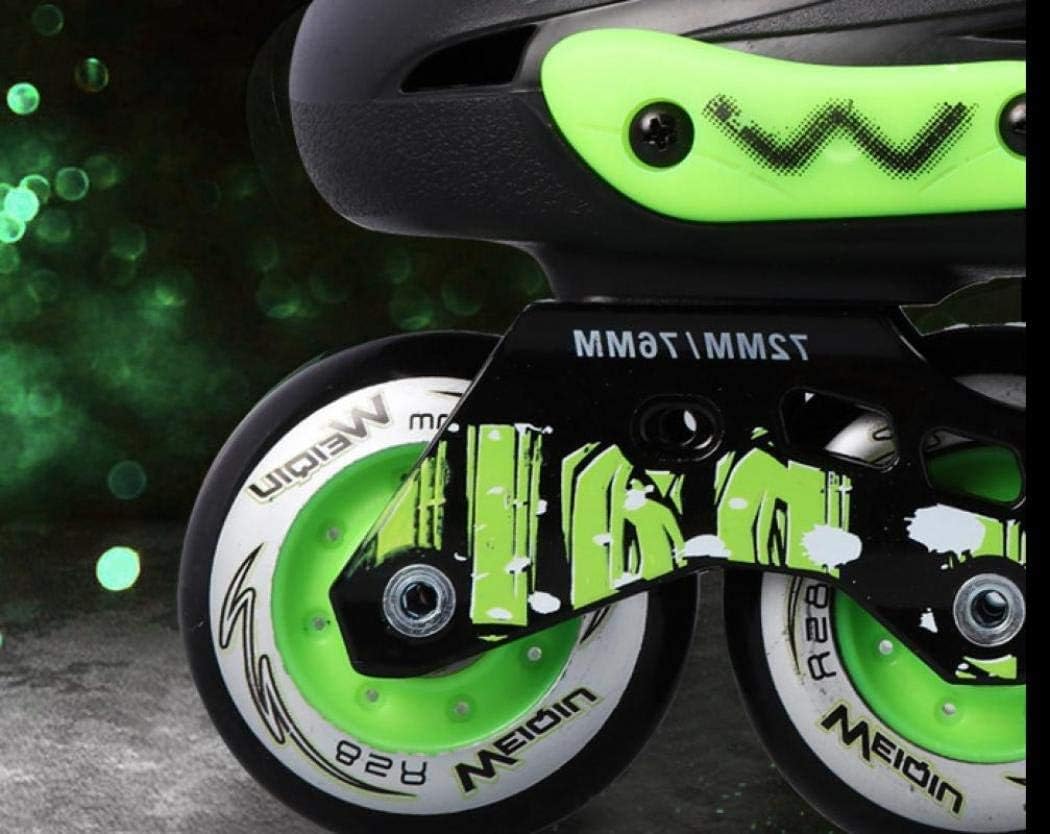 Roller Skates, Inline Roller Skates, Safe and Fun Illuminating Roller Skates for Boys and Girls,Black-42