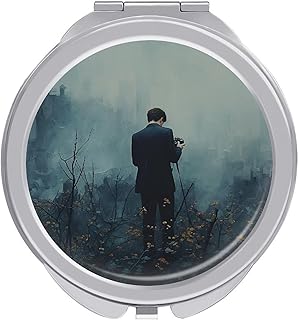 A Photo of A Man Travel Makeup Mirror Portabl...