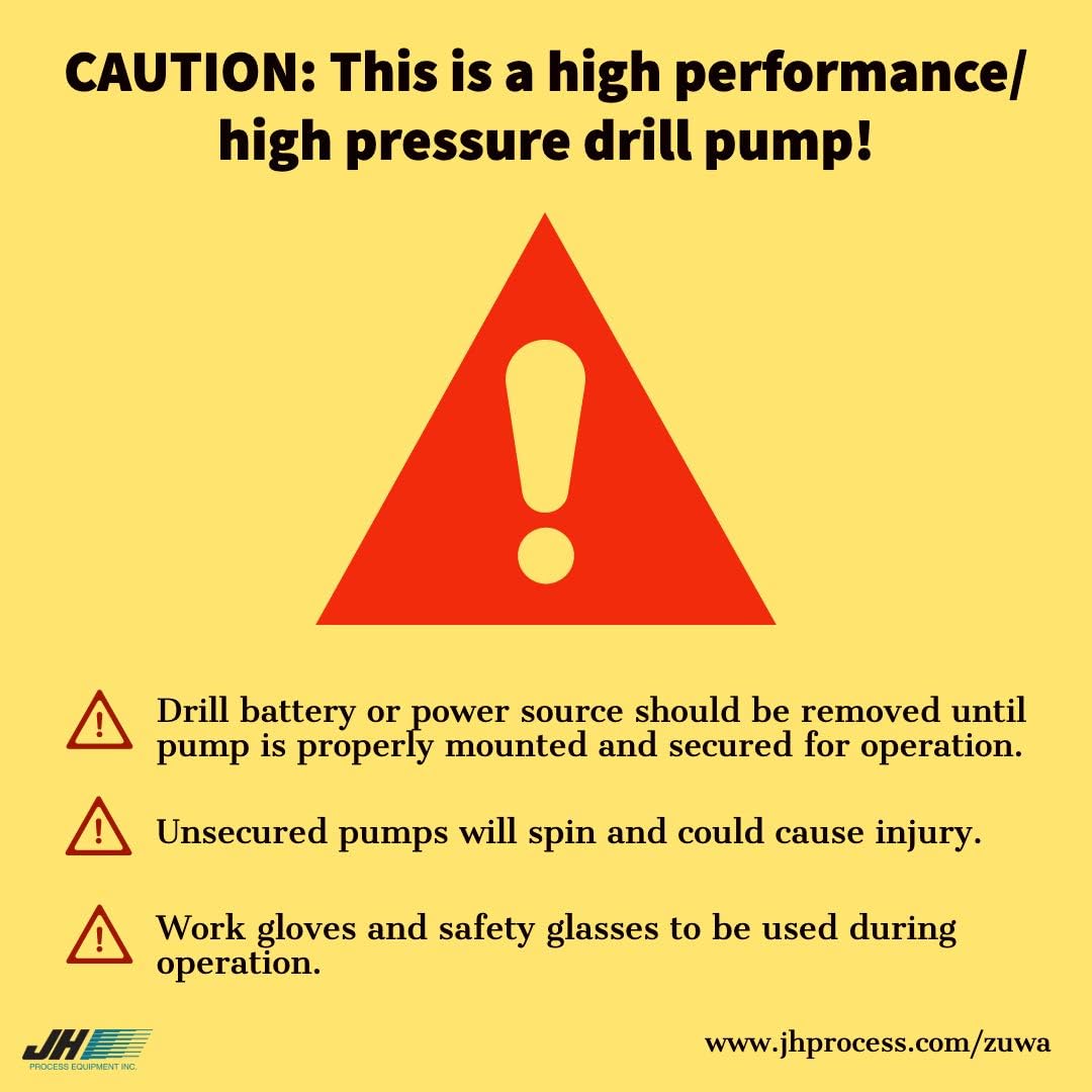 Suреr Bіg Clеаrаnсе! ZuwaUSA Heavy Duty Drill Powered Pump ¾” 8 GPM - Marine Grade Aluminum | Unistar-2001A (Drill not included)