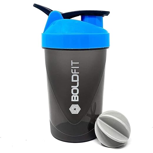 Boldfit Shaker 500ml - Protein & Pre-Workout - Blue