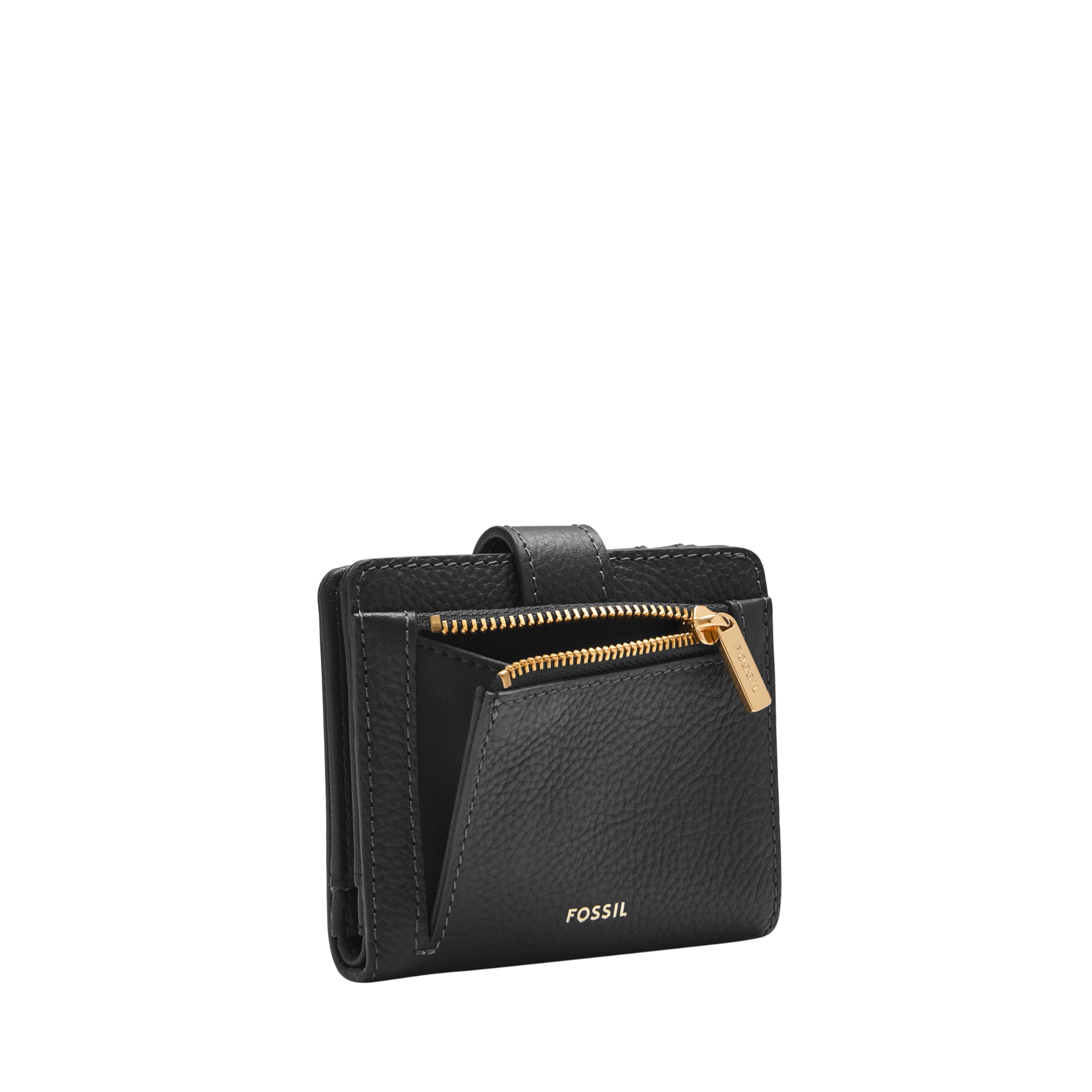 Fossil Damen Harwell Small Tab Bifold Wallet, Schwarz (klein), Einheitsgröße