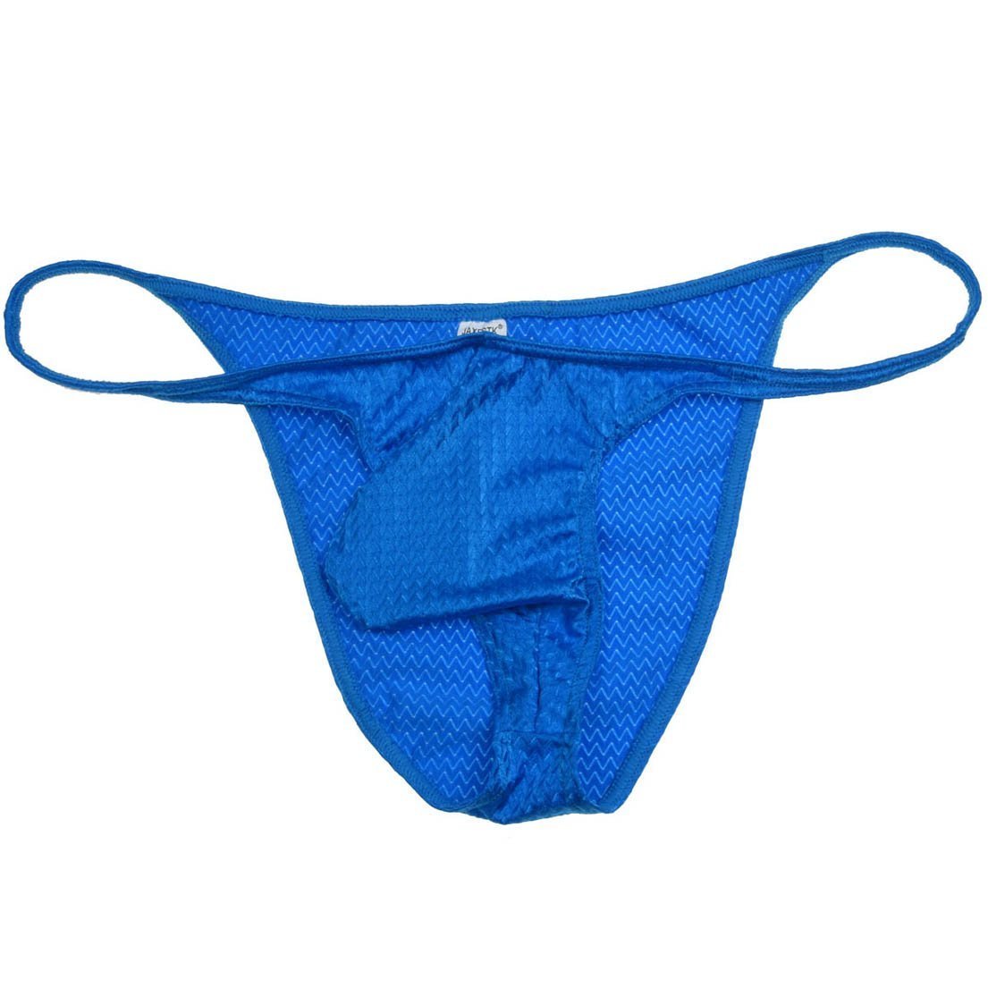 Orocojuco Men's Lake Blue Bodybuilding Competition Posing Mini Briefs Cheeky Bikinis Liquid Trunks M