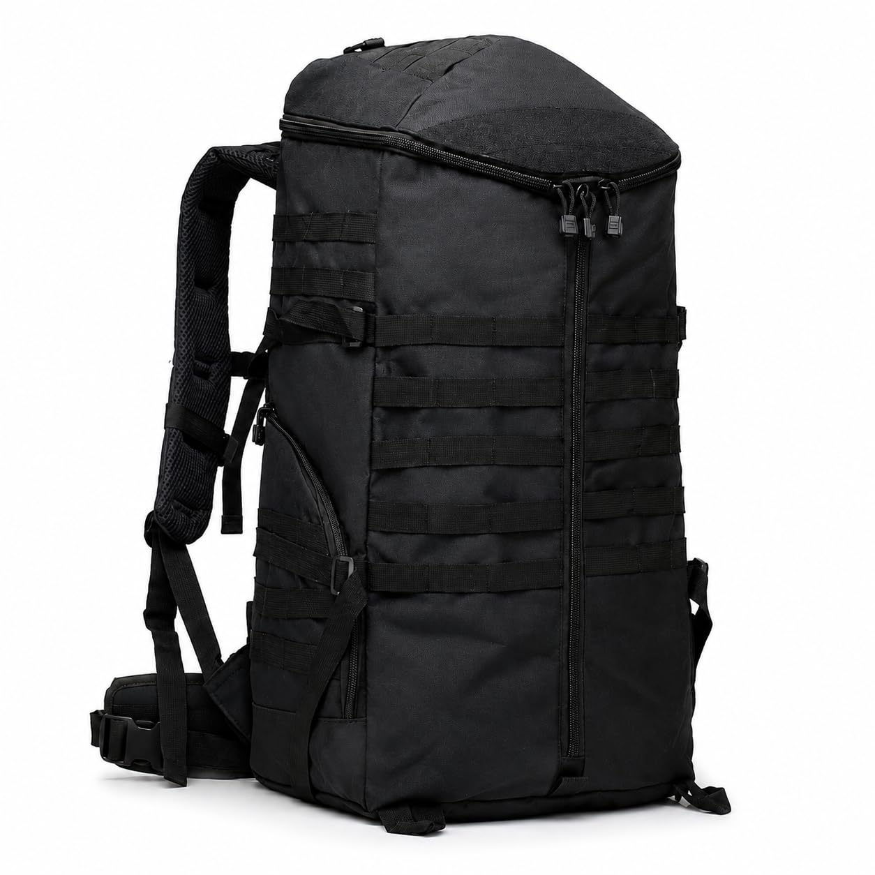 MMOBIEL Zaino Trekking 50L – 5 Tasche & Cintura Lombare – Di Northstrong | Nero – 70 x 40 x 30 cm – Resistente all'abrasione & Telaio Interno – 1.3 kg & 50L di Capacità – Per Viaggi & Outdoor