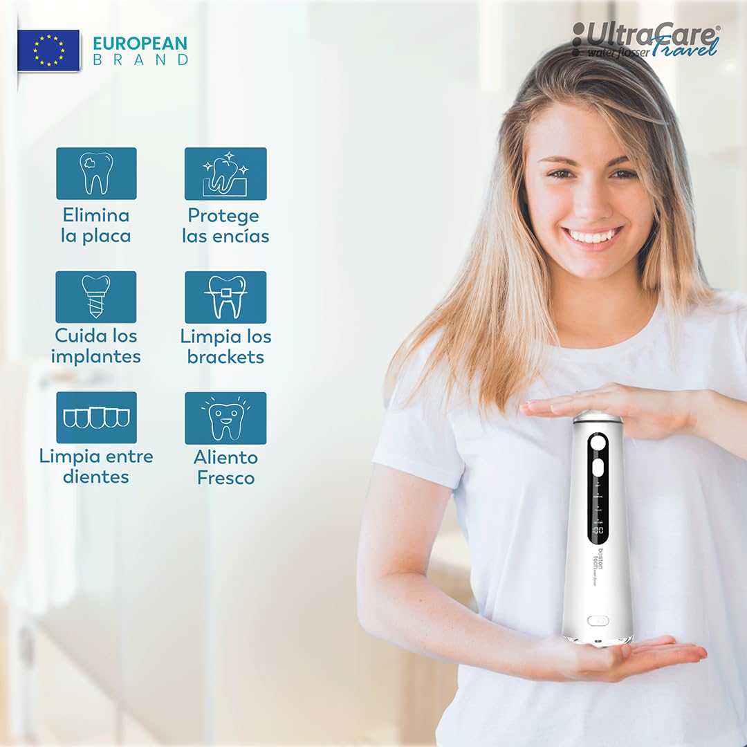 Compra Inteligente: Aquapik® Travel Irrigador dental + Aquapik® Mini en un Pack | Ahorra y Cuida Tu Salud Bucal en Casa y Viaje |Cubre diferentes necesidades bucales (Blanco)
