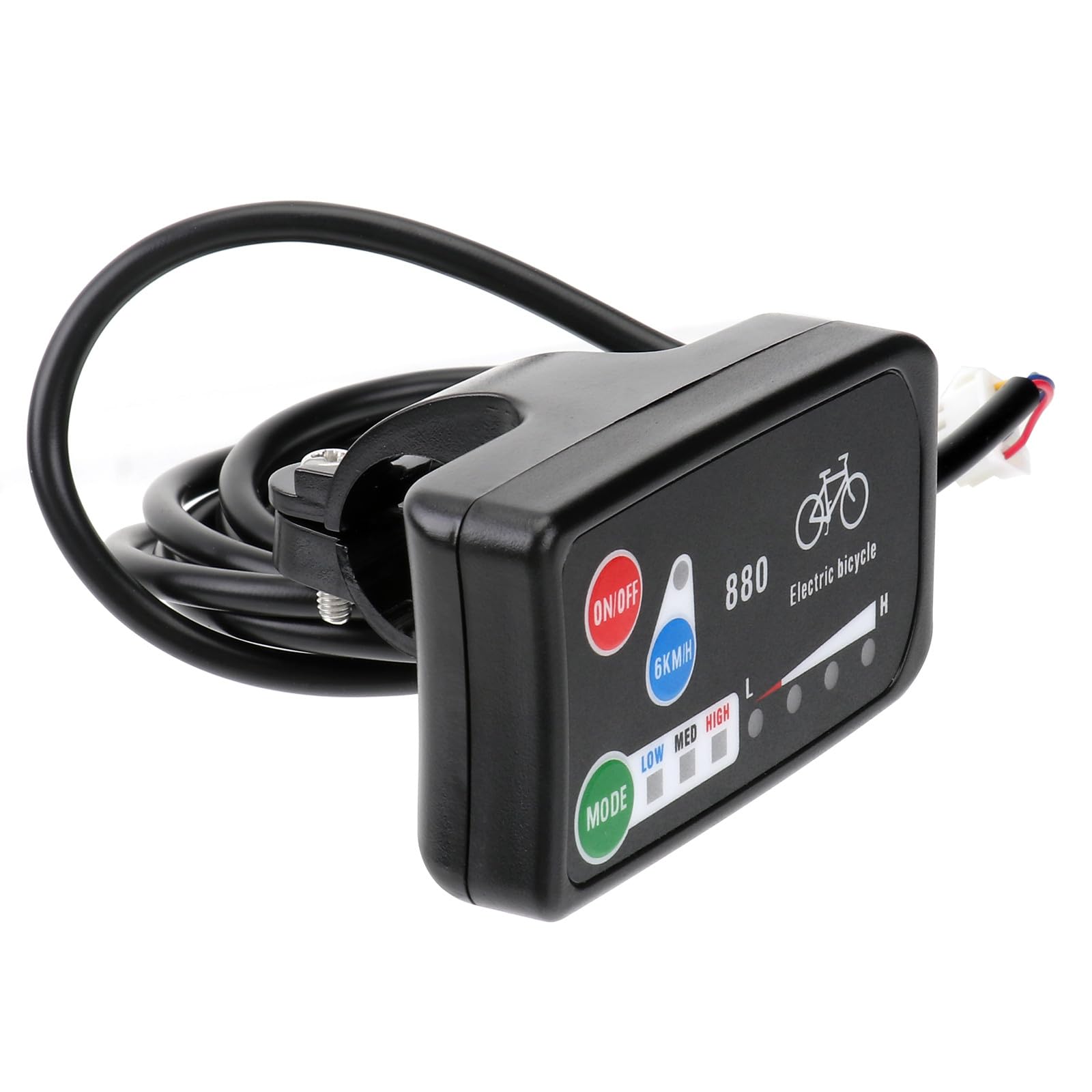 Pantalla LED para bicicleta compatible con 24v 36v 48v 8