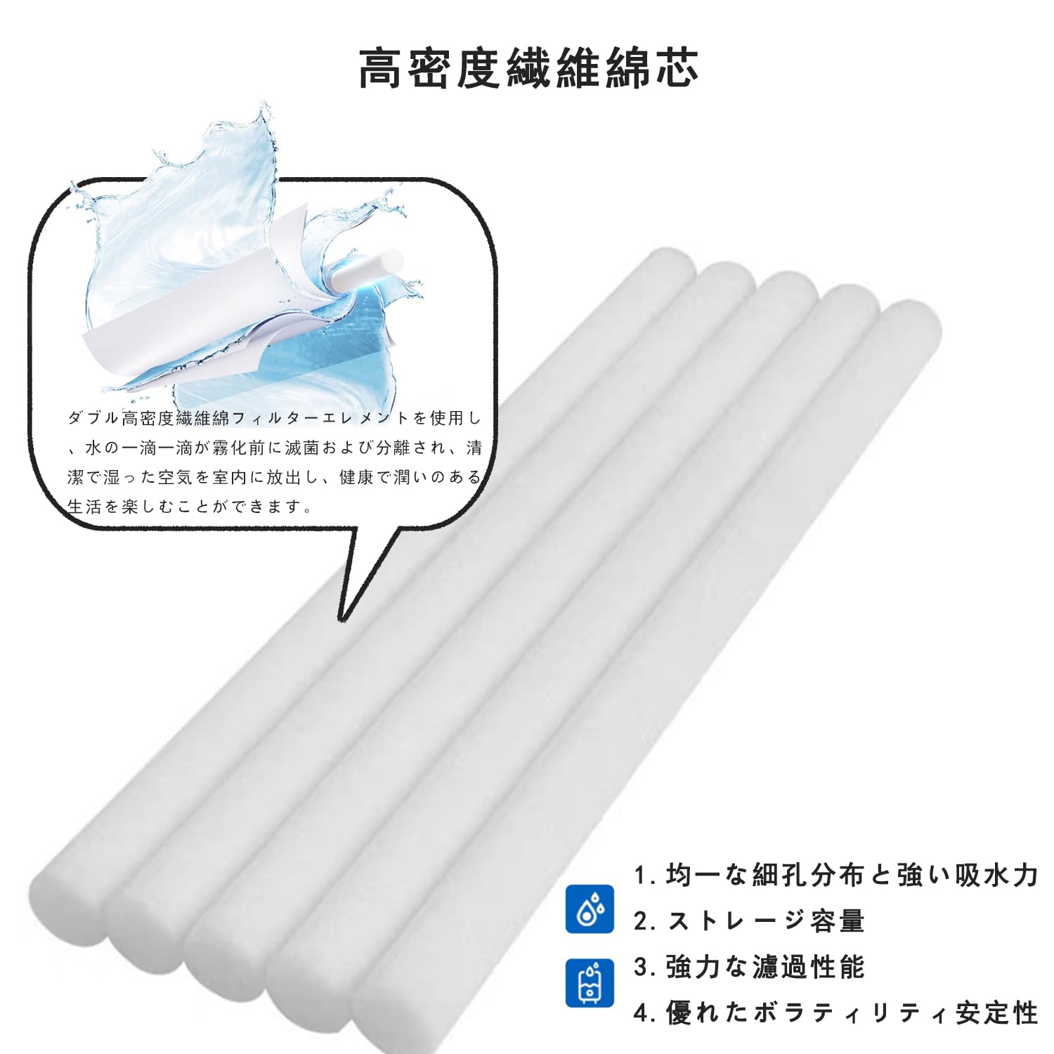 Amazon.co.jp : 綿棒 卓上加湿器専用 揮発棒 給水芯 加湿器コットン