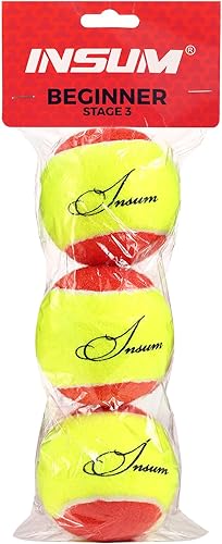 Pelotas de tenis para niños jóvenes de fieltro para adolescentes principiantes, rojo, naranja, verde, 25%, 50%, 75% velocidad más lenta  Baja