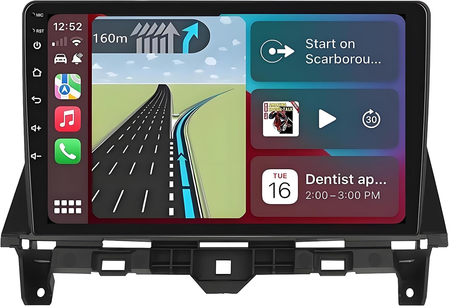 for Honda Accord Radio Upgrade 2008-2013: 10.2 Inch Touchscreen Car Stereo with Wireless CarPlay Android Auto - 4G+32G GPS Navigation Head Unit with Bluetooth WiFi