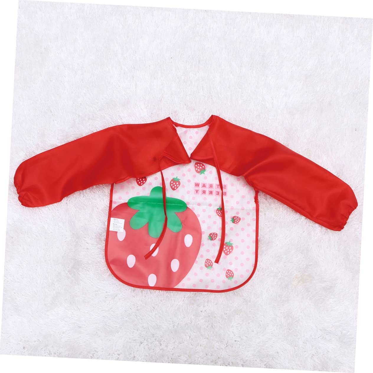 BESTonZON 2Pcs Art Aprons Long Sleeve Painting Smocks for Boys Creative Drawing Clothes Red Strawberry Pink Bird Easy to Clean for and Recreation
