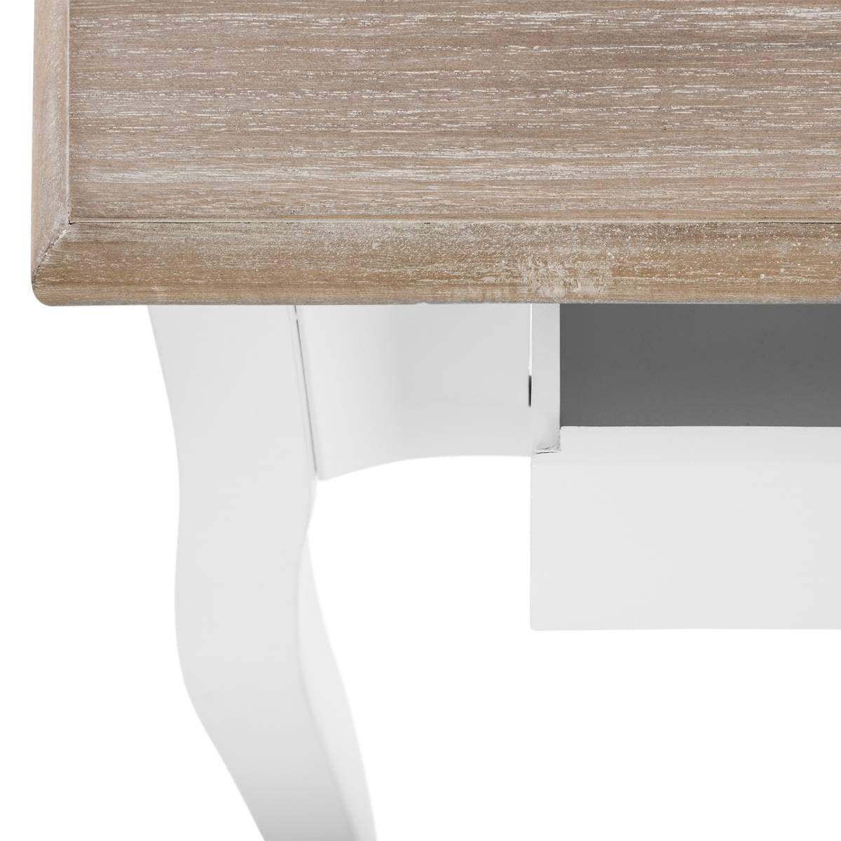 ATM23-114516A AC-Deco - Mesita de Noche (47 cm), Color Blanco, Madera, 47 x l. 30 x 65 cm