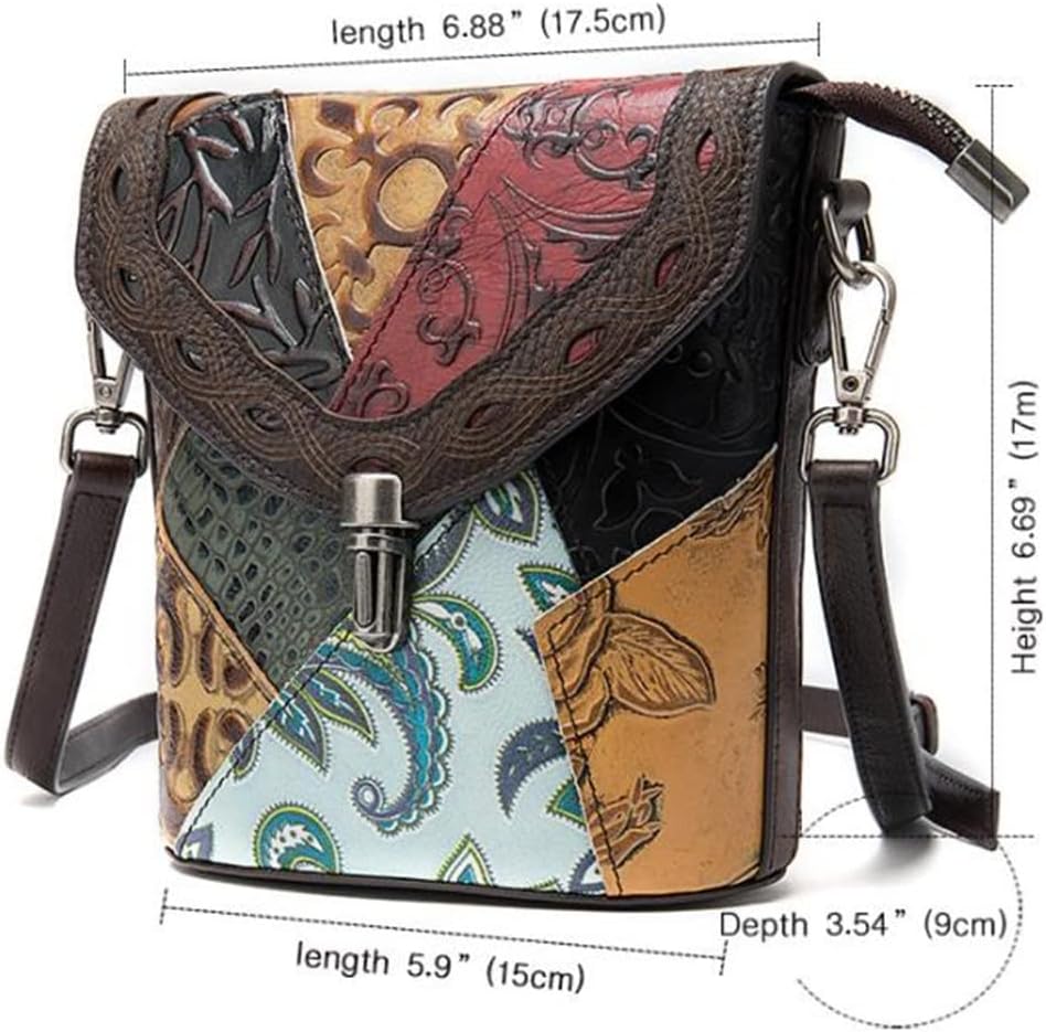 Eysee Cossbody Bags, Cowhide Leather Shoulder Bags, Women Pouch Multicolor